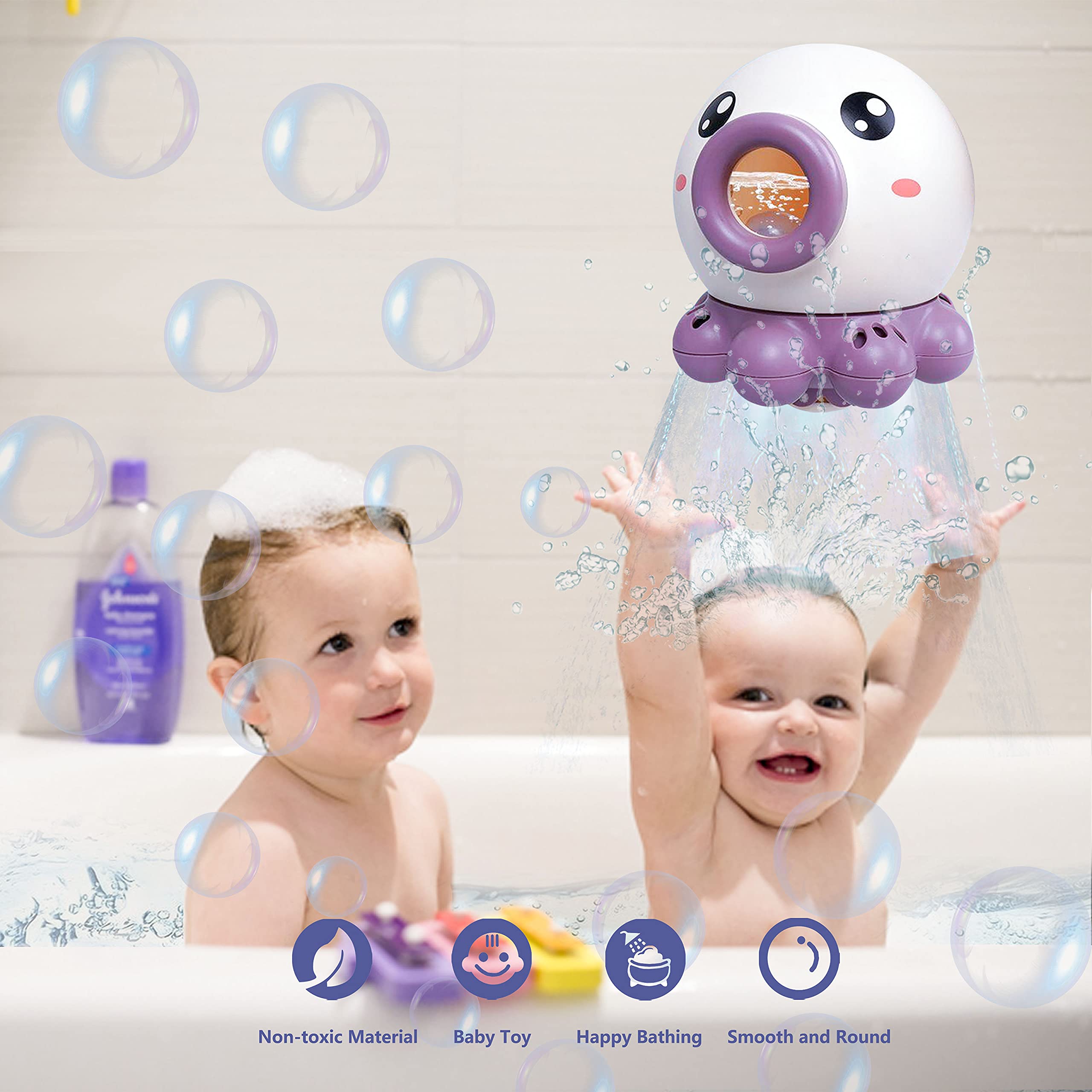 Octopus Fountain Bath Toy - Spinning Water Sprayer