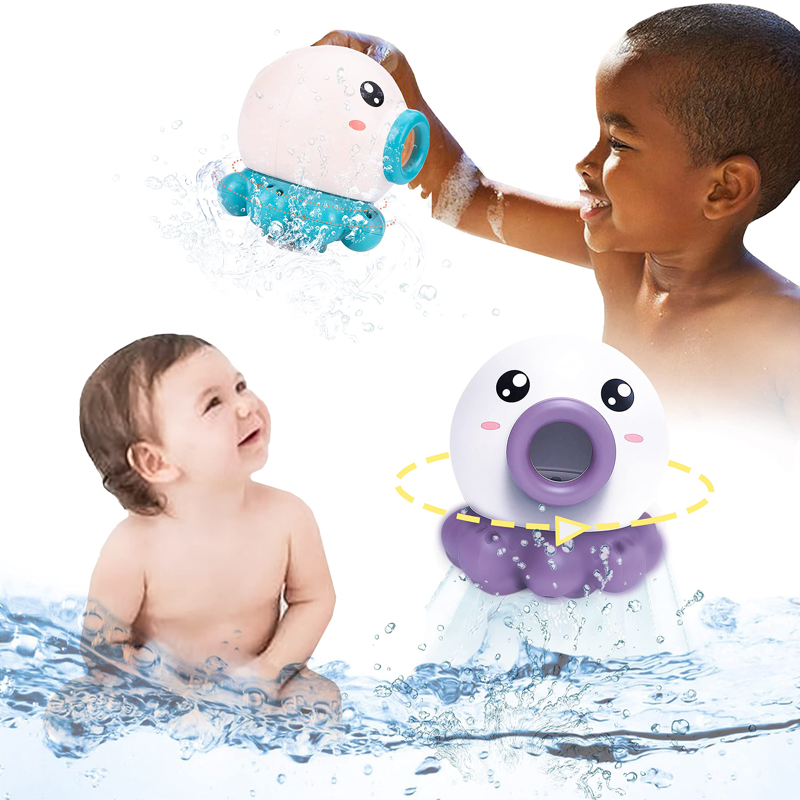 Octopus Fountain Bath Toy - Spinning Water Sprayer - Image 3
