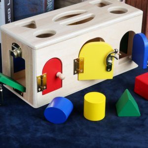 Wooden Shape Lock Box - Educational Toy