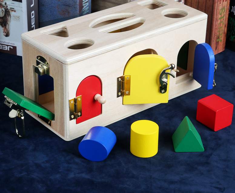 Wooden Shape Lock Box